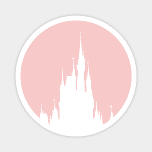 Magic Castle Silhouette Millennial Pink Magnet